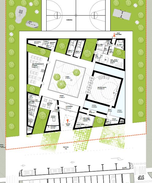 Tlocrt budućeg Islamskog centra Osijek